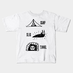 Camp Slug Tunnel Kids T-Shirt